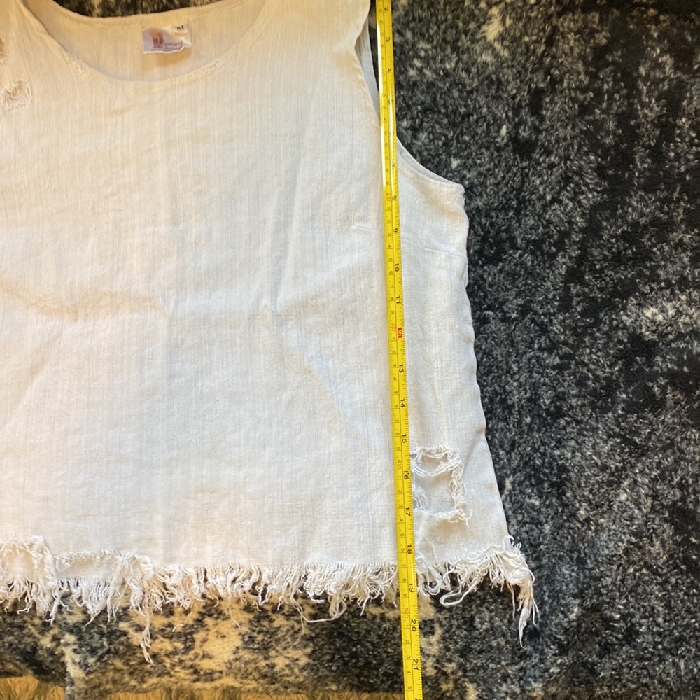 Distressed Linen Top - Picture 10 of 10